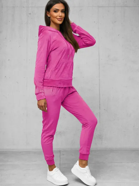 Clearance Damen Velours Sportanzug O/8C1175/19Z Damen Velours Trainingsanzüge