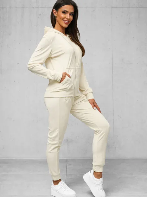 Fashion Damen Velours Sportanzug JS/8C1176/155Z Damen Velours Trainingsanzüge | Trainingsanzüge Mit Reißverschluss