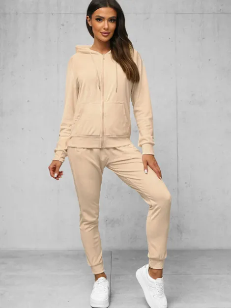 Online Damen Velours Sportanzug JS/8C1176/159Z Damen Velours Trainingsanzüge | Trainingsanzüge Mit Reißverschluss