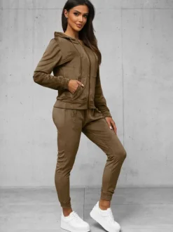 Fashion Damen Velours Sportanzug JS/8C1176/162Z Damen Velours Trainingsanzüge | Trainingsanzüge Mit Reißverschluss