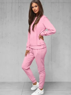 Fashion Damen Velours Sportanzug O/8C1173/38Z Damen Velours Trainingsanzüge | Trainingsanzüge Ohne Kapuze