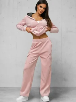 Sale Damen Velours Sportanzug JS/35C1613/20 Damen Velours Trainingsanzüge | Trainingsanzüge Mit Reißverschluss