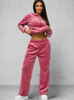 Hot Damen Velours Sportanzug JS/35C1613/19 Damen Velours Trainingsanzüge | Trainingsanzüge Mit Reißverschluss