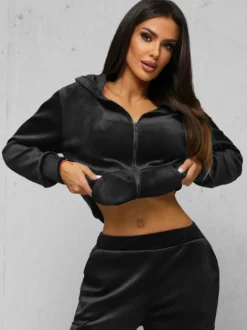 Online Damen Velours Sportanzug JS/35C1613/3 Damen Velours Trainingsanzüge | Trainingsanzüge Mit Reißverschluss
