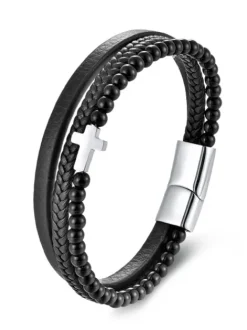 Fashion Herren Armband D649 Sets | Lederarmbänder