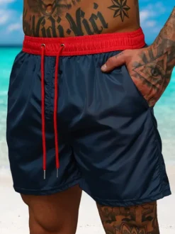 Sale Herren Badeshorts Dunkelblau/Rot JS/17K560/25A Herren Badeshorts