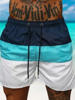 Sale Herren Badeshorts Dunkelblau/Weiß JS/17K567/7 Herren Badeshorts
