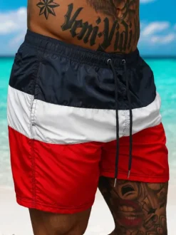 Hot Herren Badeshorts Dunkelblau/Rot JS/17K567/5 Herren Badeshorts