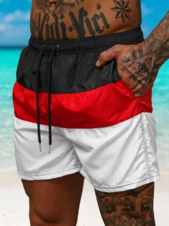 Sale Herren Badeshorts Schwarz/Weiß JS/17K567/3 Herren Badeshorts