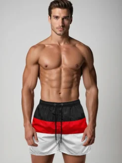 Fashion Herren Badeshorts Schwarz/Weiß JS/17K567/3Z Herren Badeshorts