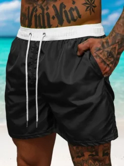 Best Herren Badeshorts Schwarz/Weiß JS/17K561/2 Herren Badeshorts