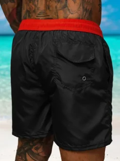 Best Herren Badeshorts Schwarz/Rot JS/17K561/1 Herren Badeshorts