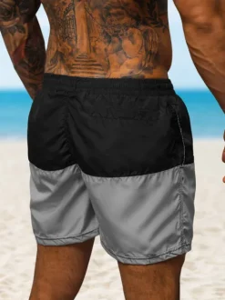 Discount Herren Badeshorts Schwarz/Grau JS/HM069 Herren Badeshorts