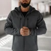 Hot Herren Übergangsjacke Dunkelgrau JS/27B6525/5Z Herren Softshelljacken | Übergangsjacken