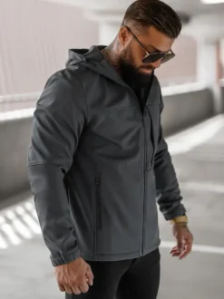 Outlet Herren Übergangsjacke Dunkelgrau JS/27B6523/5Z Herren Softshelljacken | Übergangsjacken