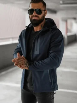 Clearance Herren Übergangsjacke Dunkelblau JS/27B6513/25Z Herren Softshelljacken | Übergangsjacken