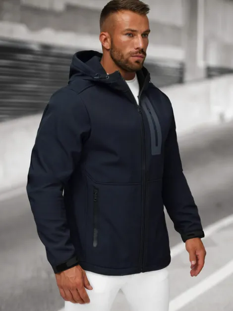 New Herren Übergangsjacke Dunkelblau JS/27B6513/25 Herren Softshelljacken | Übergangsjacken