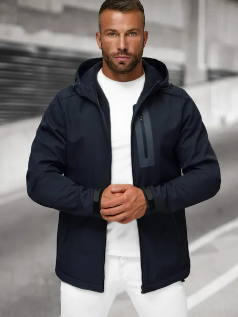 New Herren Übergangsjacke Dunkelblau JS/27B6513/25 Herren Softshelljacken | Übergangsjacken