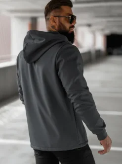 Sale Herren Übergangsjacke Dunkelgrau JS/27B6529/5Z Herren Softshelljacken | Übergangsjacken