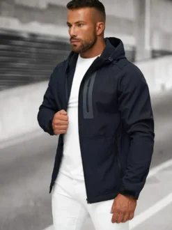 New Herren Übergangsjacke Dunkelblau JS/27B6513/25 Herren Softshelljacken | Übergangsjacken