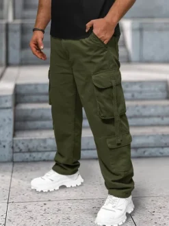 Clearance Herren Cargohose O/E9838J Herren Weite Herrenhosen | Cargohosen