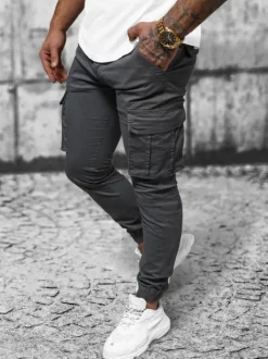 Best Herren Chino Jogger Anthrazit NB/MP0202GS Herren Cargohosen | Jogger Hosen