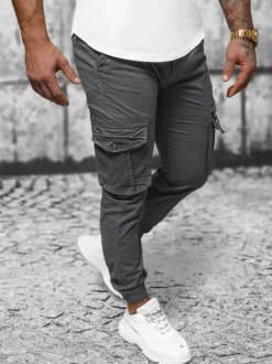 Clearance Herren Chino Jogger Anthrazit NB/MP0201GS Herren Cargohosen | Jogger Hosen