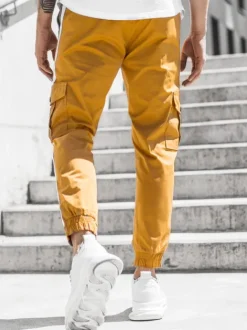 Fashion Herren Chino Jogger Camel DJ/5580 Herren Cargohosen | Jogger Hosen