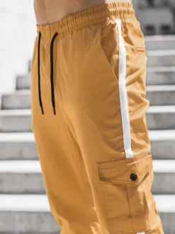Fashion Herren Chino Jogger Camel DJ/5580 Herren Cargohosen | Jogger Hosen
