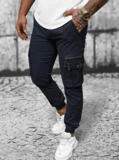 Fashion Herren Chino Jogger Dunkelblau NB/MP0201BS Herren Cargohosen | Jogger Hosen
