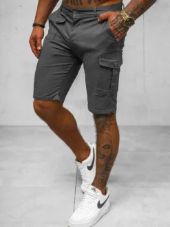 Discount Herren Chino Shorts Anthrazit NB/MP0188GS Herren Cargo Shorts | Chino Shorts