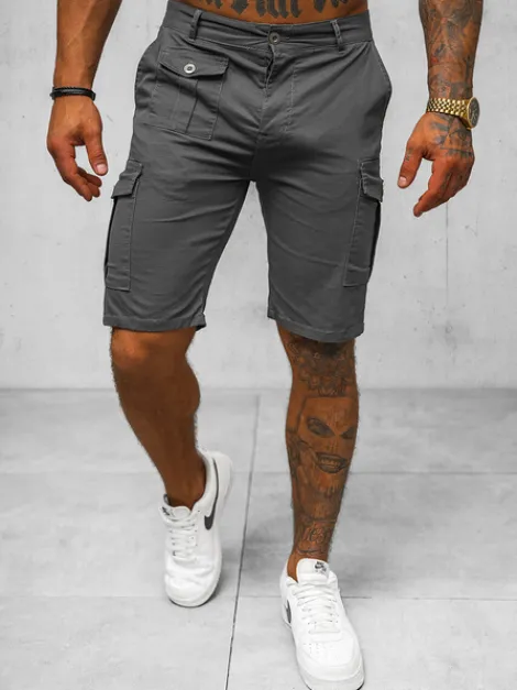 Discount Herren Chino Shorts Anthrazit NB/MP0188GS Herren Cargo Shorts | Chino Shorts