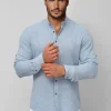 Best Herren Hemd O/V157 Herren Langarm Hemden | Stehkragenhemden