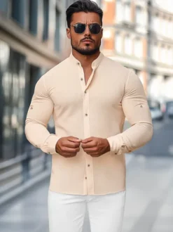 Fashion Herren Hemd O/V85Z Herren Langarm Hemden