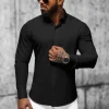 Online Herren Hemd O/V75 Herren Langarm Hemden