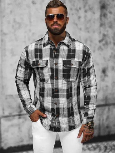 Outlet Herren Hemd NB/MC727N Herren Langarm Hemden | Kariertehemden