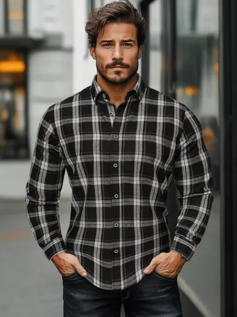 Online Herren Hemd O/V131 Herren Langarm Hemden | Kariertehemden