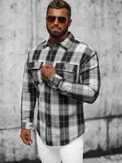 Outlet Herren Hemd NB/MC727N Herren Langarm Hemden | Kariertehemden