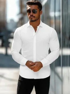 Best Herren Hemd O/V76 Herren Langarm Hemden