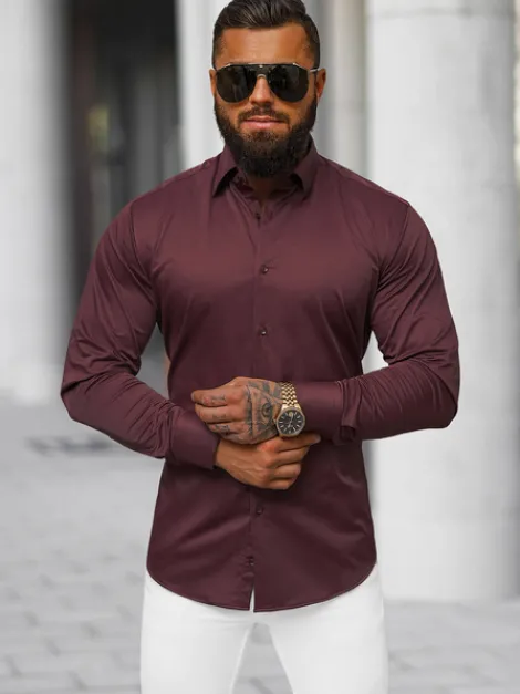 Fashion Herren Hemd O/V109 Herren Langarm Hemden