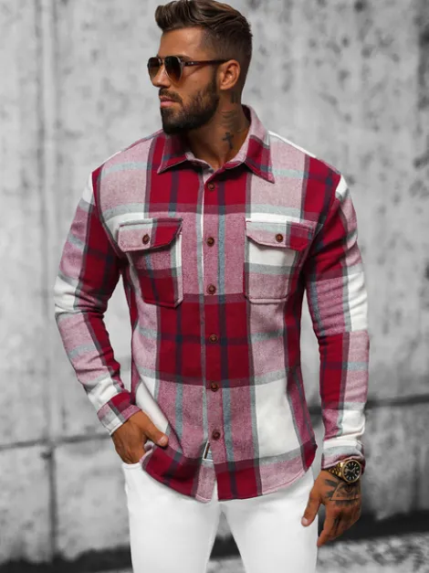 Outlet Herren Hemd NB/MC727R Herren Langarm Hemden | Kariertehemden