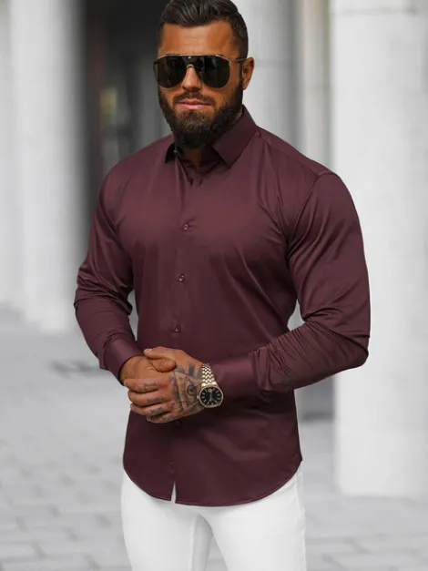 Fashion Herren Hemd O/V109 Herren Langarm Hemden