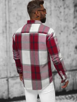 Outlet Herren Hemd NB/MC727R Herren Langarm Hemden | Kariertehemden