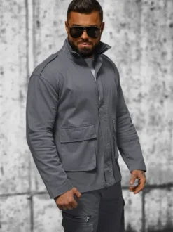 Clearance Herren Jacke Anthrazit O/G3035 Herren Übergangsjacken | Jacken