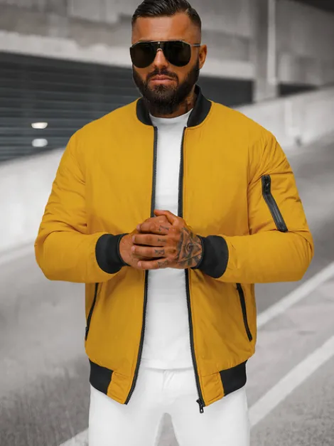 Best Herren Jacke Camel JS/AK95Z Herren Bomberjacken | Übergangsjacken