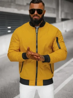 Best Herren Jacke Camel JS/AK95Z Herren Bomberjacken | Übergangsjacken
