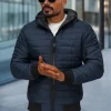 Hot Herren Jacke Dunkelblau JS/MY13Z Herren Steppjacken | Übergangsjacken