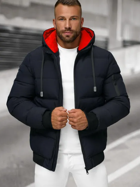 Clearance Herren Jacke Dunkelblau JS/31M5003Z Herren Steppjacken | Winterjacken