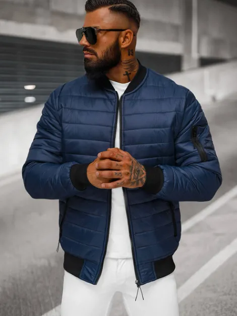 Clearance Herren Jacke Dunkelblau JS/MY02Z Herren Steppjacken | Bomberjacken