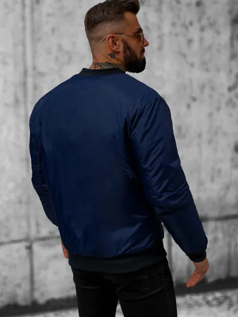 Fashion Herren Jacke Dunkelblau JS/AK95Z Herren Bomberjacken | Übergangsjacken